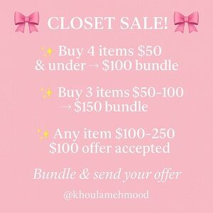 Closet Sale Bundle Offer